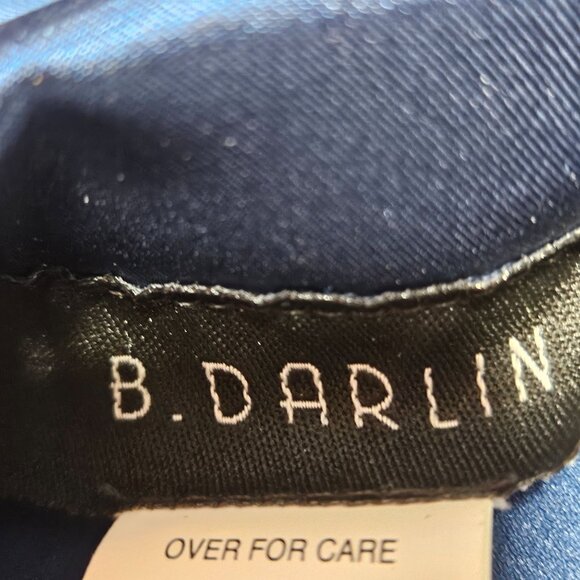 Juniors B. Darlin Trixxi style navy beaded high waist pleated mini dress 5/6245 - Picture 9 of 11